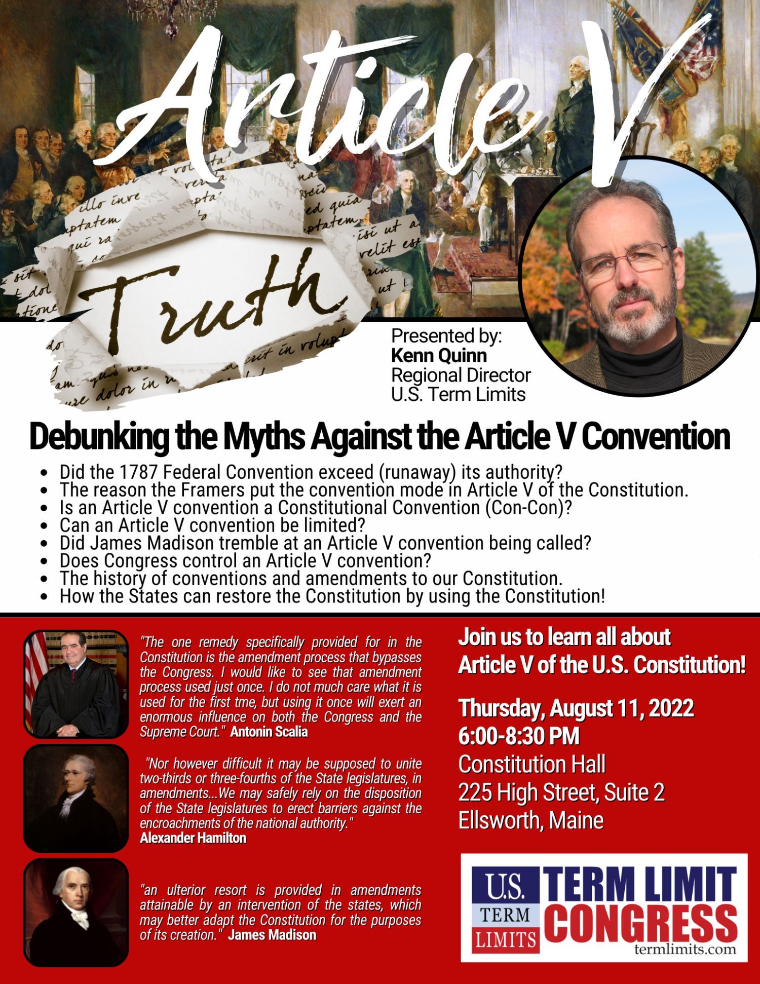FREE EVENT: Debunking the Myths Against an Article V Convention